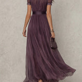Ashley | Vintage elegantes Chiffon-Maxikleid