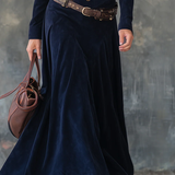 Robie™ – Elegantes Maxikleid mit luxuriöser Wildlederoptik, inklusive Gürtel