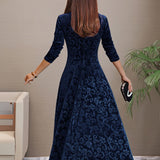 Anny™ - Elegantes Festkleid aus Samt mit V-Ausschnitt