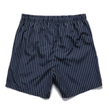 Hemd im Leinen-Look mit kurzen Ärmeln und gestreifte Shorts zum Schwimmen