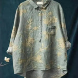 Amita | Vintage-Bluse mit Blumenmuster