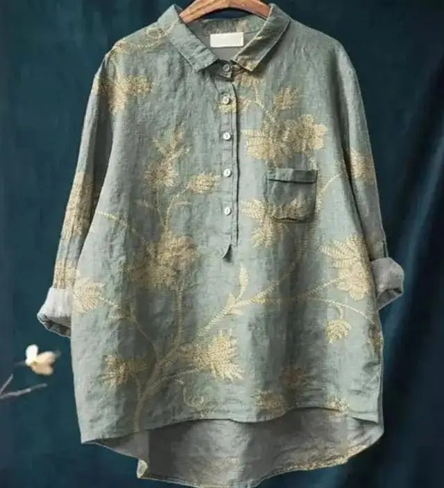 Amita | Vintage-Bluse mit Blumenmuster