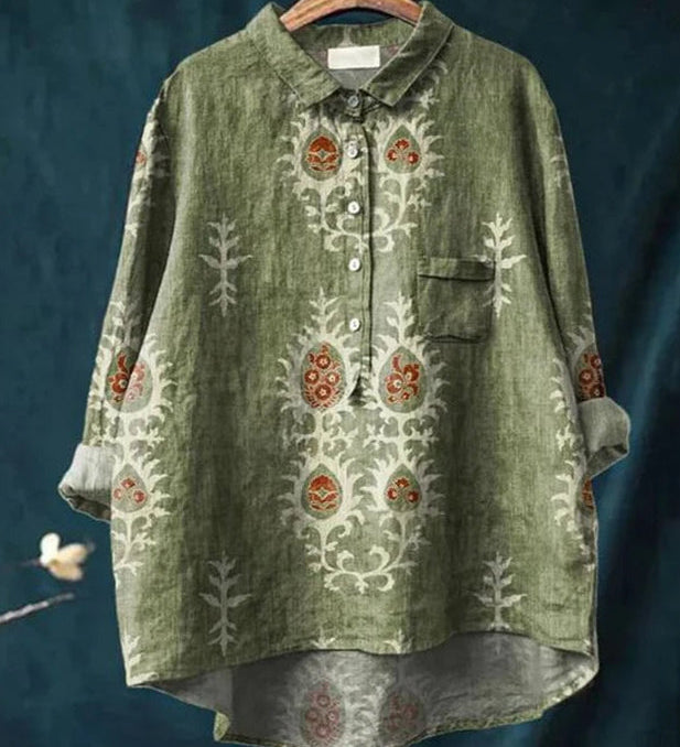 Amita | Vintage-Bluse mit Blumenmuster
