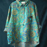 Amita | Vintage-Bluse mit Blumenmuster
