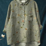 Amita | Vintage-Bluse mit Blumenmuster