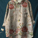 Amita | Vintage-Bluse mit Blumenmuster