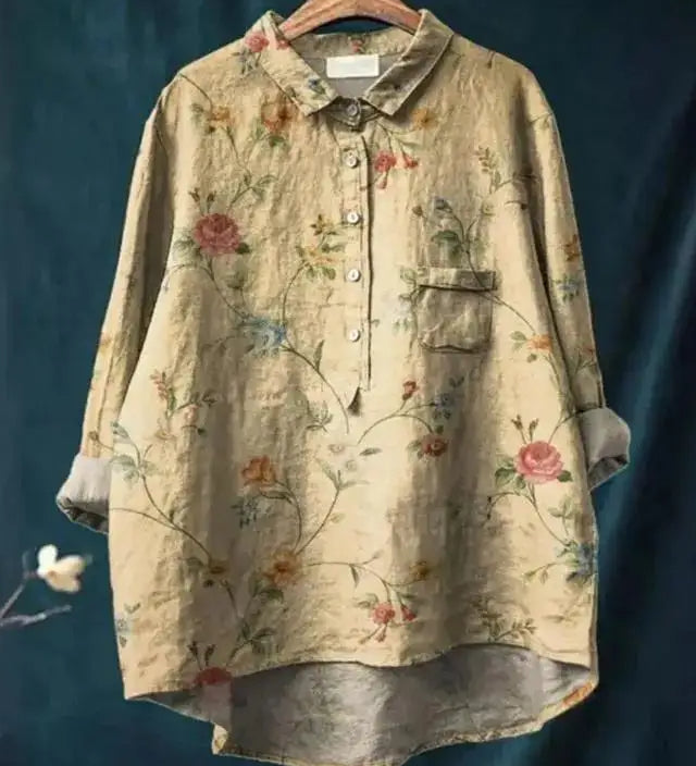 Amita | Vintage-Bluse mit Blumenmuster