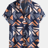 Geometrischer Print Hemd & Schwimmshorts