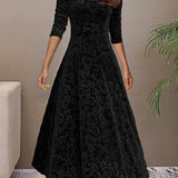Anny™ - Elegantes Festkleid aus Samt mit V-Ausschnitt
