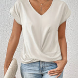Sommerfeld | Lässiges T-Shirt mit Sweetheart-Ausschnitt