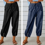 Sommerfeld | Weite Damenhose aus Baumwolle und Leinen