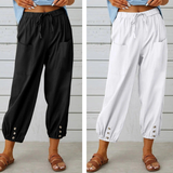 Sommerfeld | Weite Damenhose aus Baumwolle und Leinen