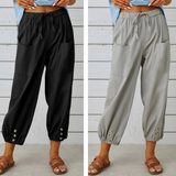 Sommerfeld | Weite Damenhose aus Baumwolle und Leinen