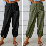 Sommerfeld | Weite Damenhose aus Baumwolle und Leinen