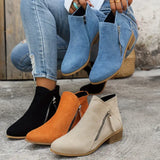 Sommerfeld™ | Trendige Wildlederstiefel mit Absatz