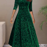 Anny™ - Elegantes Festkleid aus Samt mit V-Ausschnitt