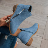 Sommerfeld™ | Trendige Wildlederstiefel mit Absatz
