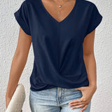 Sommerfeld | Lässiges T-Shirt mit Sweetheart-Ausschnitt