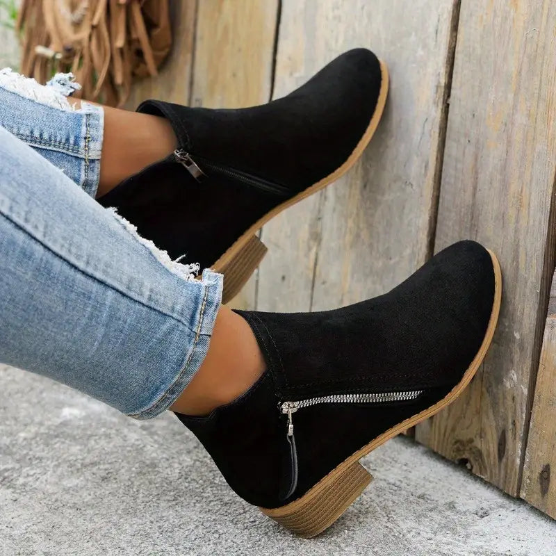 Sommerfeld™ | Trendige Wildlederstiefel mit Absatz