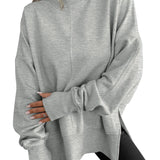 Lena™ |  Bequemes Oversized-Langarm-Sweatshirt