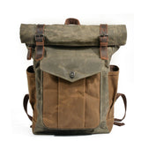 Wachsbeschichteter Canvas Rolltop-Rucksack | MARSEILLE