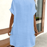 Luz™ - Bequemes Hemdkleid mit Knöpfen