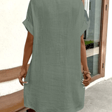 Luz™ - Bequemes Hemdkleid mit Knöpfen