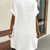 Luz™ - Bequemes Hemdkleid mit Knöpfen
