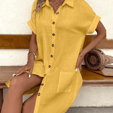 Luz™ - Bequemes Hemdkleid mit Knöpfen