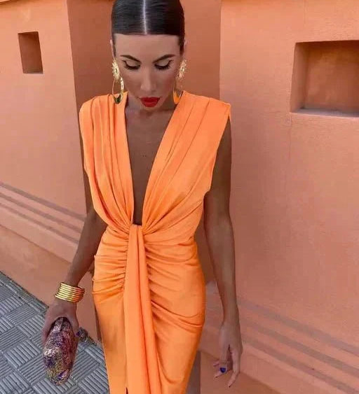 Sommerfeld | Elegantes Drapé-Kleid mit Taillenband
