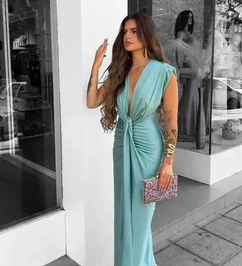 Sommerfeld | Elegantes Drapé-Kleid mit Taillenband
