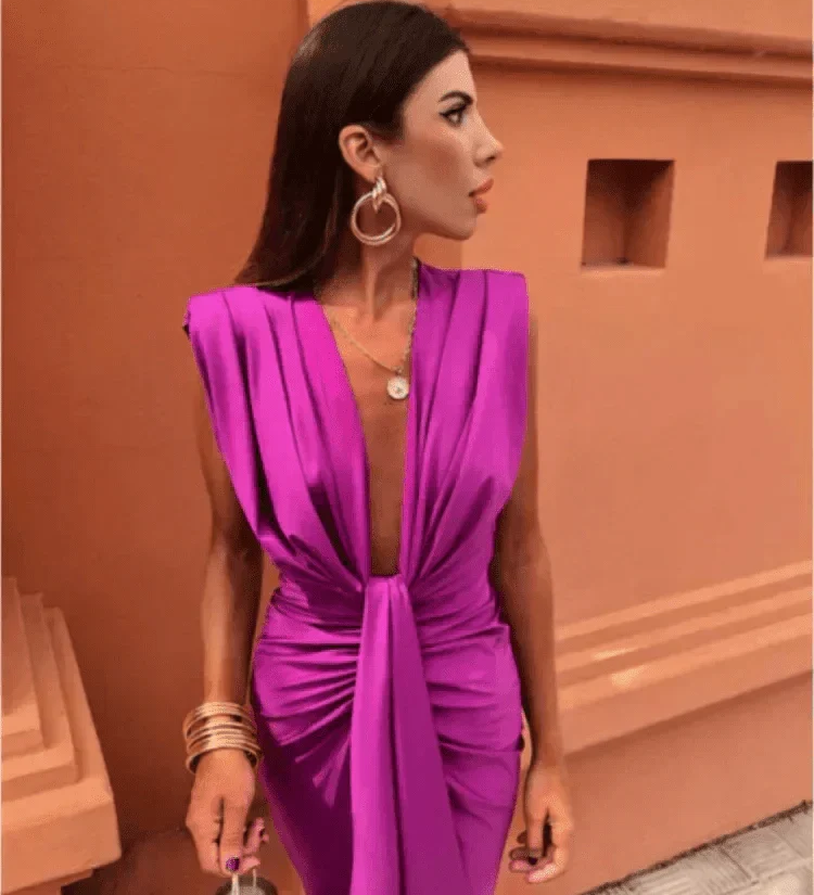 Sommerfeld | Elegantes Drapé-Kleid mit Taillenband