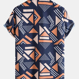 Geometrischer Print Hemd & Schwimmshorts