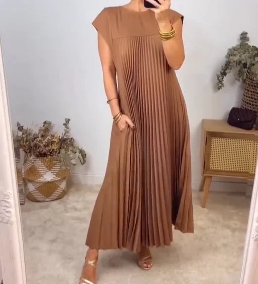 Petra™ – Zeitloses & Bequemes Plissiertes Kleid