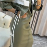 Feyra™ - Lässiges und Stilvolles Set mit Rundhalsausschnitt-Kleid und Jacke für Damen