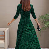 Anny™ - Elegantes Festkleid aus Samt mit V-Ausschnitt