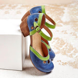 Laisy - Orthopädische Sandalen mit niedrigem Absatz