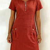 Sommerfeld | Baumwoll-Leinenkleid (1 kaufen, 1 GRATIS dazu)