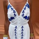 Sommerfeld | Maxikleid mit floralen Stickereien