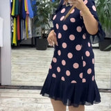 Casiva™ - Retro-inspiriertes Kleid mit Plisseerock und Ausgestellten Ärmelabschlüssen