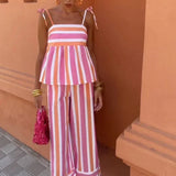 Sommerfeld | Gestreiftes Sommer-Set mit weiter Hose