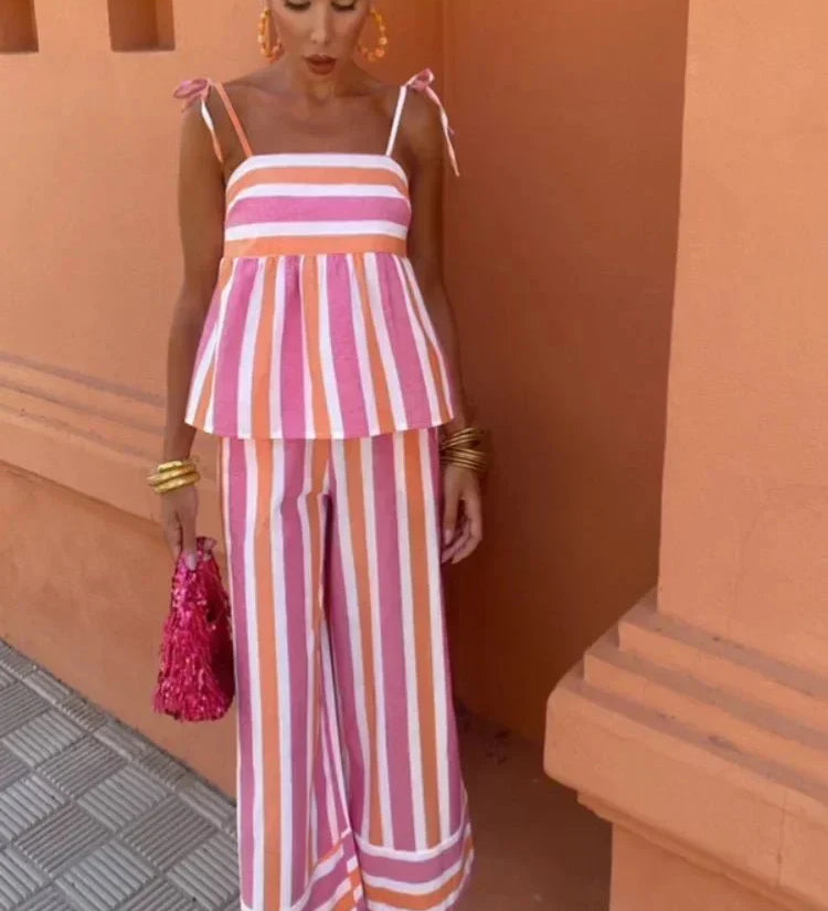 Sommerfeld | Gestreiftes Sommer-Set mit weiter Hose