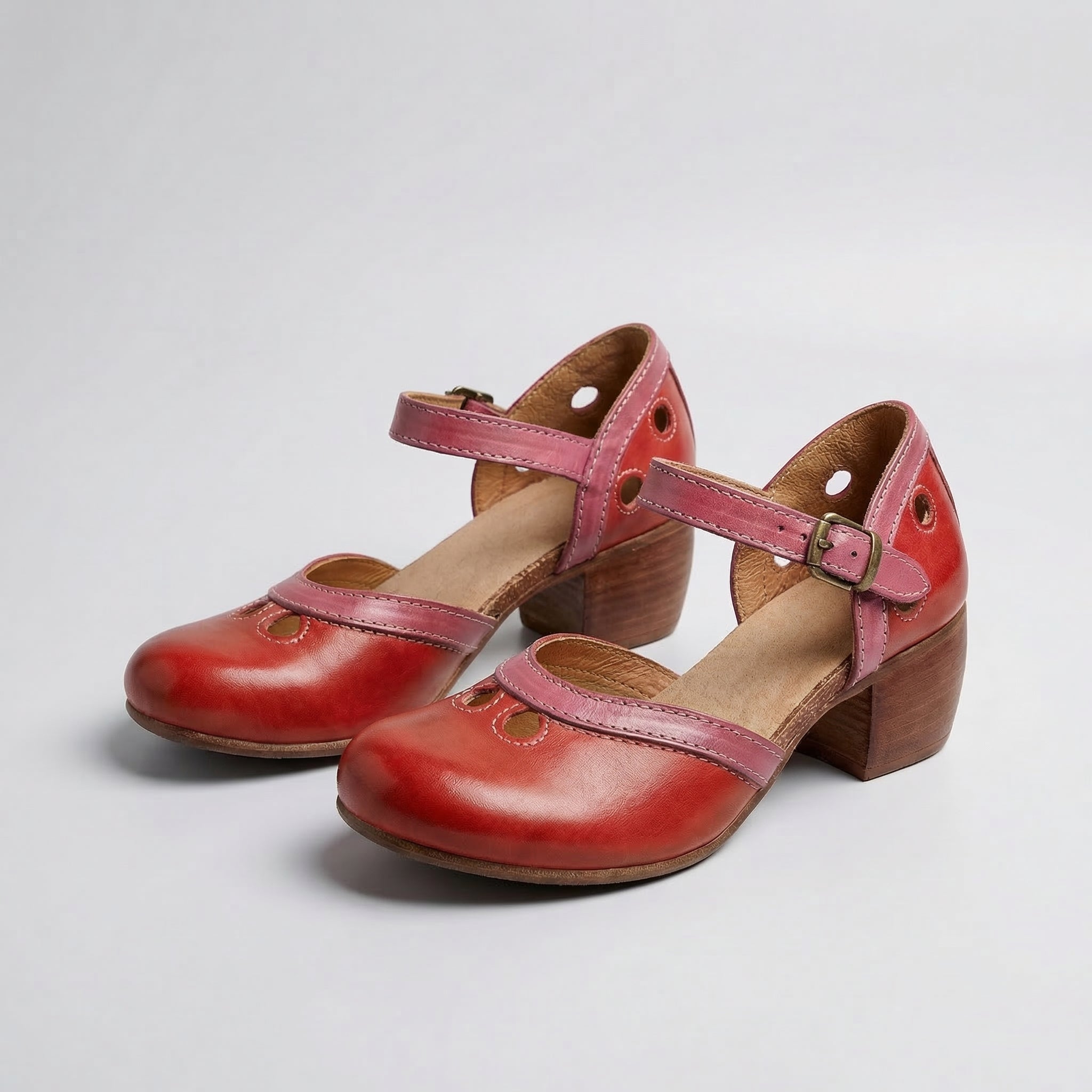 Laisy - Orthopädische Sandalen mit niedrigem Absatz