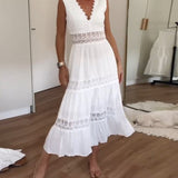 Sora™ – Ärmelloses Boho-Midikleid mit Spitzendetails