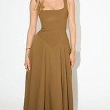 JULIA | Elegantes Midikleid mit eckigem Ausschnitt