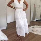 Sora™ – Ärmelloses Boho-Midikleid mit Spitzendetails
