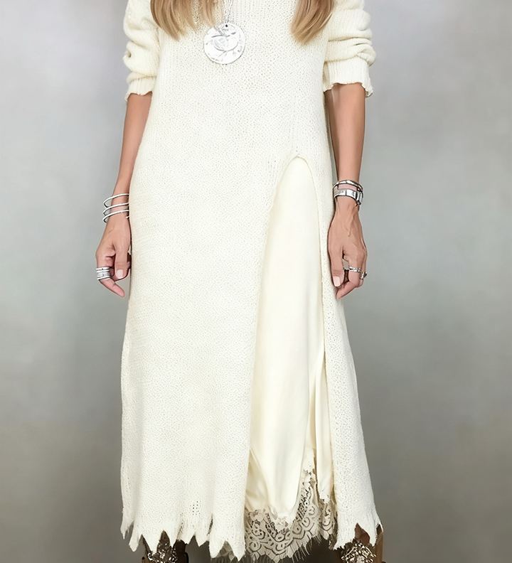 Artone™ - Elegantes Zweiteiliges Set – langer Pullover und Passendes Kleid