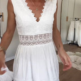 Sora™ – Ärmelloses Boho-Midikleid mit Spitzendetails