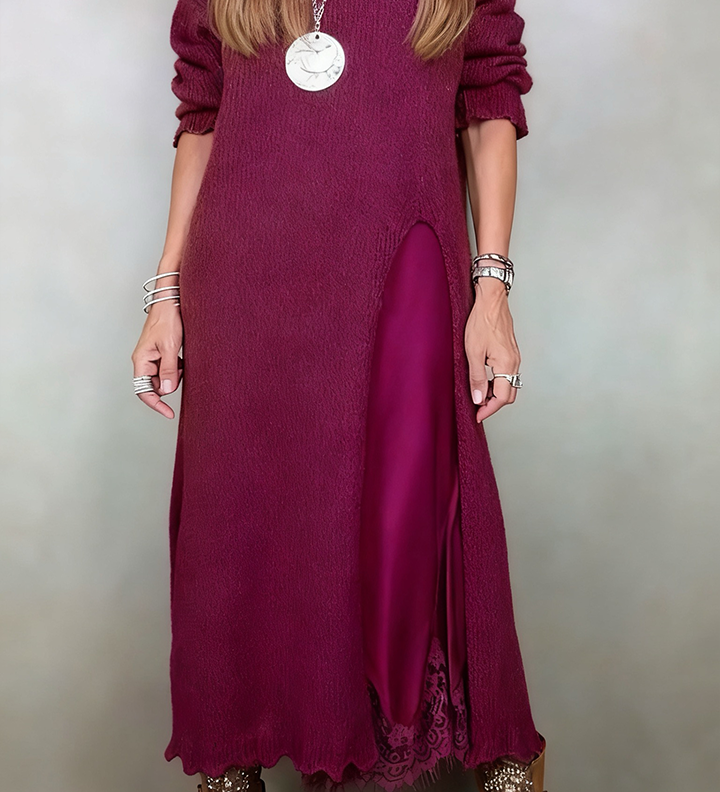 Artone™ - Elegantes Zweiteiliges Set – langer Pullover und Passendes Kleid