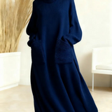 Glenda™ - Damen Oversize Strickkleid Rollkragen